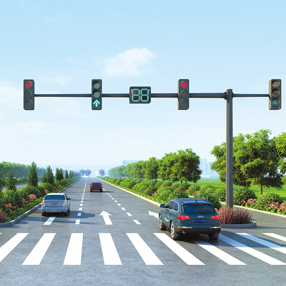 Galvanized Steel Traffic Signal Pole - Corrosion Resistant & 10-Year Warranty