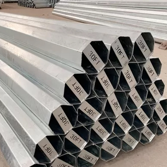 30FT 35FT 40Ft Hot Dip Galvanized Power Distribution Pole Price Electric Steel Pole