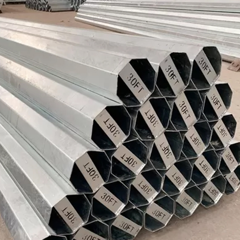 30FT 35FT 40Ft Hot Dip Galvanized Power Distribution Pole Price Electric Steel Pole