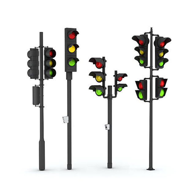 Galvanized Steel Traffic Signal Pole - Corrosion Resistant & 10-Year Warranty