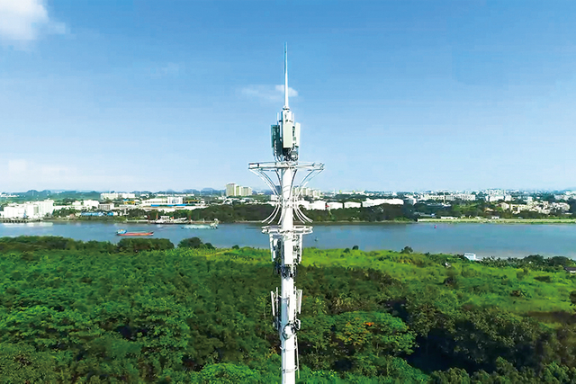 Self-Support Monopole Telecom Tower - 30m Height & 150km/h Wind Rating